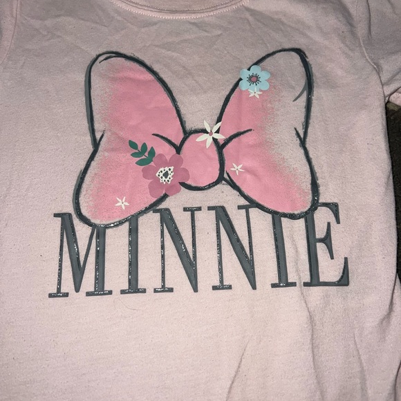 Disney Junior Minnie Print Girls Pink Short Sleeve T-Shirt Size 3T - Picture 2 of 4